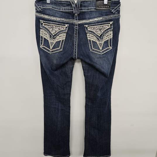 The New York Slim Boot Sequin Pocket Jeans image number 2