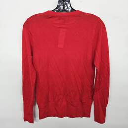 Ann Taylor Red Long Sleeve Shirt alternative image