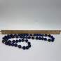 Endless 14k Gold Carved Lapis Beaded Necklace 122.9g image number 5