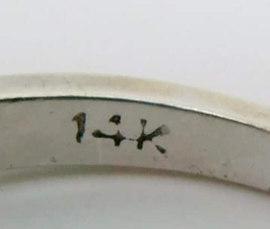 14K White Gold 0.21 CTTW Diamond Wedding Ring- For Repair 2.7g image number 5