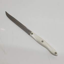 Cutco 1729 Pearl White Handle Knife Made in USA Serrated Knife 7inch