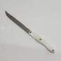 Cutco 1729 Pearl White Handle Knife Made in USA Serrated Knife 7inch image number 1