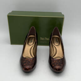 NIB Womens CF Dorotha Brown Patent Leather Round Toe Pump Heels Size 7.5 alternative image