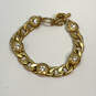 Designer Brighton Gold-Tone Rhinestone Toggle Clasp Link Chain Bracelet image number 1