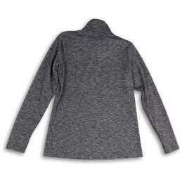 Mens Gray Heather Long Sleeve Quarter Zip Mock Neck Pullover Jacket Size XL alternative image