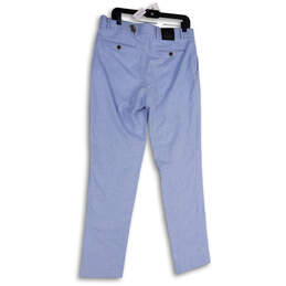 NWT Mens Blue Flat Front Slash Pocket Tailored Fit Dress Pants Size 32X32 alternative image