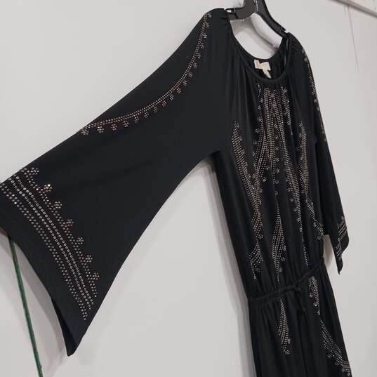 Women's Michael Kors Black Embellished Blouson Dress Sz XS NWT image number 5