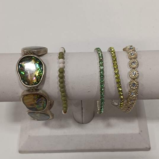 Bundle of Assorted Green Jewelry image number 4