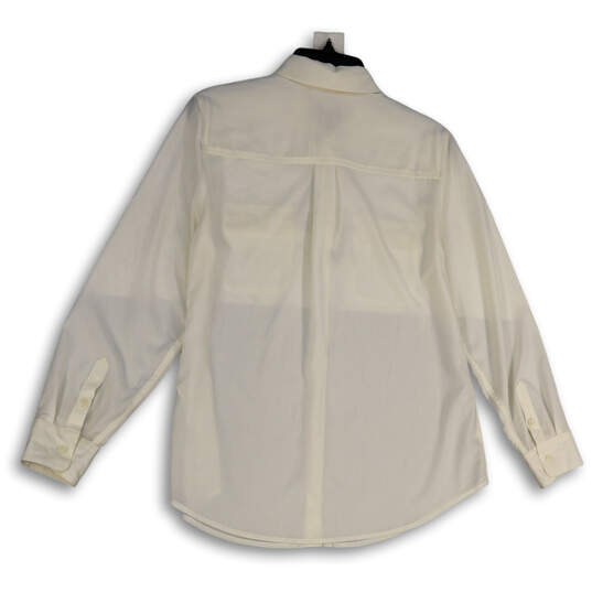 NWT Womens White Collared Long Sleeve Button-Up Shirt Size 1 (us size 8/10) image number 2