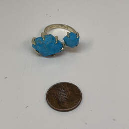 Designer Kendra Scott Gold-Tone Kayla Howlite Turquoise Fashionable Ring alternative image