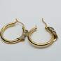 AD 14k Gold Diamond Hoop Earrings 3.7g image number 4