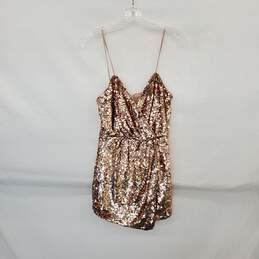 Lulus Pink Sequin Lined Romper WM Size XS NWT