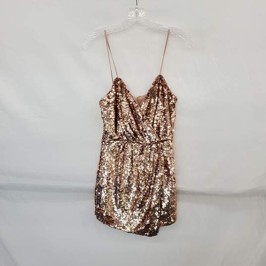 Lulus Pink Sequin Lined Romper WM Size XS NWT image number 1