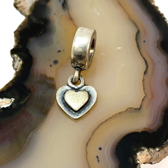 Designer Pandora 925 ALE Sterling Silver Heart Beaded Dangle Charm image number 1