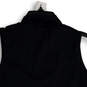 Womens Black Mock Neck Full-Zip Golf Windbreaker Vest Size Small image number 3