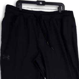 NWT Mens Black Elastic Waist Tapered Leg Pull-On Track Pants Size XXLT