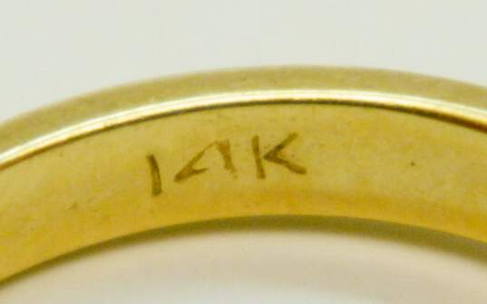 Vintage 14K Yellow Gold 0.13 CTTW Diamond Ring 2.7g image number 4