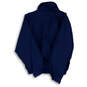 Mens Blue Long Sleeve Collared Pockets Full-Zip Windbreaker Jacket Size M image number 2