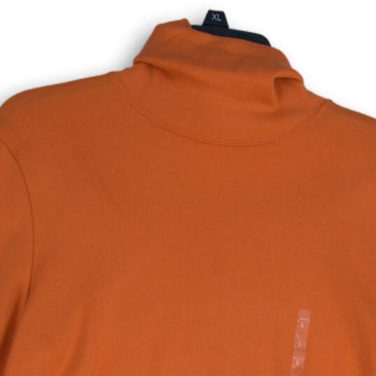 NWT Jones New York Womens Orange Turtleneck Long Sleeve Pullover T-Shirt Size PL image number 3