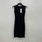 NWT French Connection Womens Black Sleeveless Round Neck Bodycon Dress Size XXS image number 1