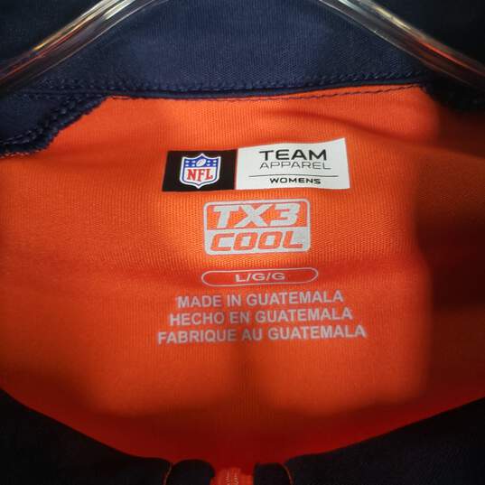 Womens Denver Broncos T3 Cool 1/4 Zip NFL Team Pullover T-Shirt Size Large image number 4
