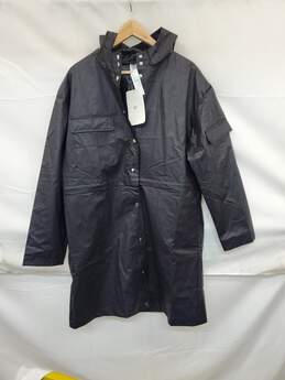Unisex Fabletics Thermoplastic Polyurethane Navy Blue Rain Coat Sz L