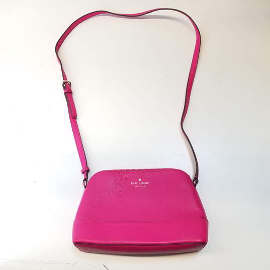 Buy the Kate Spade Leather Small Crossbody Bag Hot Pink