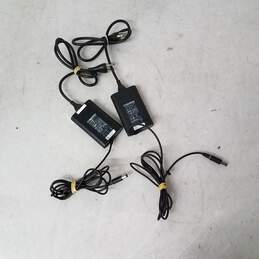 Lot of 2 Dell 65w 19.5V assorted travel AC adapters 7.4mm Large Barrel (DP/N 06TFFF, DP/N 0FPC2Y) - Untested