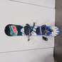Mountain Dew Blue & White Snowboard with Cinch Buddy K2 Bindings image number 1