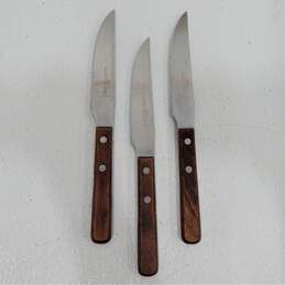 J. A. Henckels Zwilling Nederland Rostfrei Steak Knives Wood Handle Set Of 3