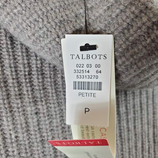 Talbots Women Grey Turtleneck Sweater P NWT image number 3