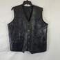Unbranded Men Black Leather Vest M/L image number 1