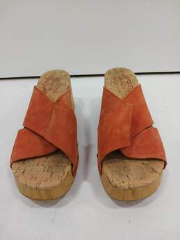 Kork-Ease Orange Heeled Sandals Size 8 alternative image