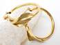 Vintage 8K Yellow Gold Calla Lily Hoop Earrings 3.5g image number 4