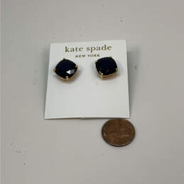 Designer Kate Spade Gold-Tone Crystal Cut Stone Square Stud Earrings alternative image