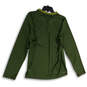 Mens Green Long Sleeve Mock Neck Quarter Zip Pullover Activewear T-Shirt Size M image number 2
