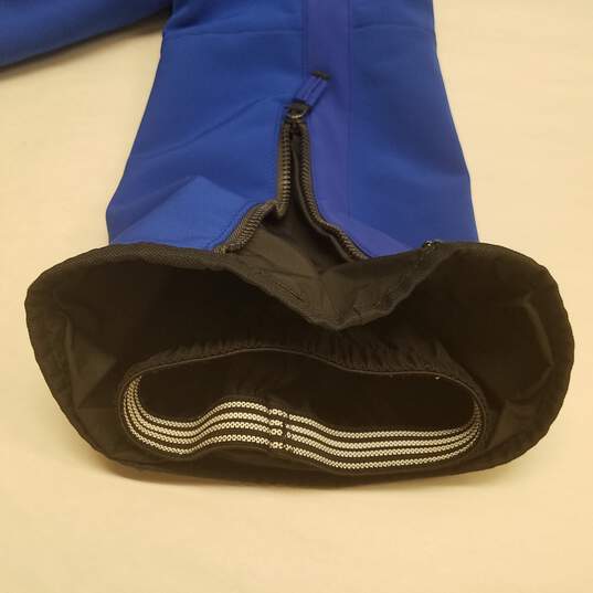 Frauen Schuh Mens Blue Zipper Pockets Straight Leg Snow Pants Size L image number 4