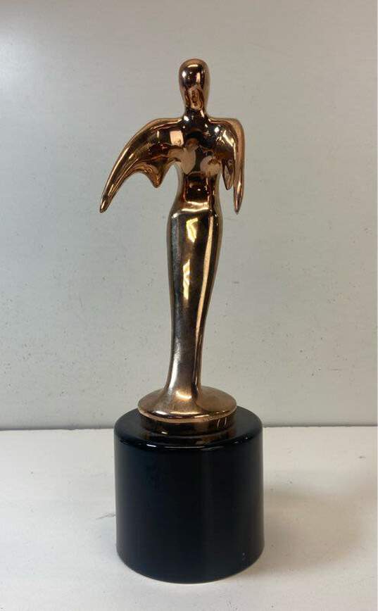 Telly Winners Trophy 11.5in Tall Television Showcase Award Bronze Stature 2006 image number 5