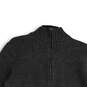 Mens Gray Tight-Knit Long Sleeve Mock Neck Full-Zip Sweater Size Large image number 3