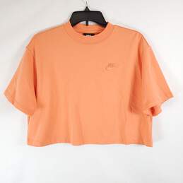 Nike Women Orange Short Sleeve S