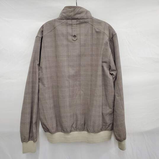 Billabong MN's Prince of Whales Brown Plaid Full Zip Skater Jacket Size L image number 2