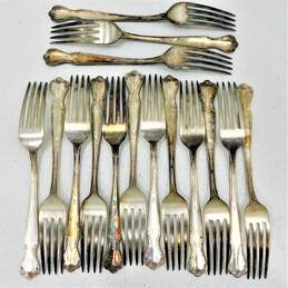 Vintage Roger & Bros Daybreak Elegant Lady Silver Plate Dinner Fork Lot alternative image