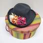 Black Floral Hat image number 1