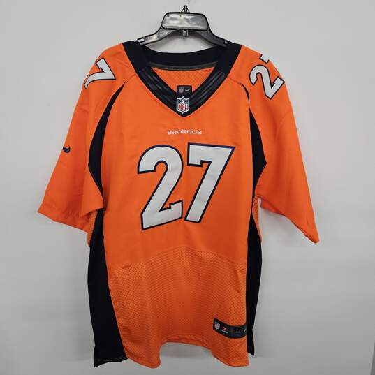 Denver Broncos Knowshon Moreno #27 Orange Game Football jersey image number 1