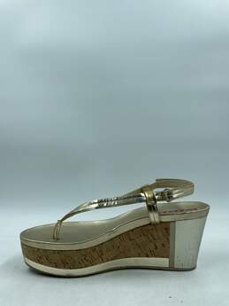 Prada Gold Thong Flatform Sandals W 8 COA alternative image