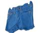 Girls Blue Dark Wash Pockets Denim Stretch Cut Off Shorts Size 12 image number 2