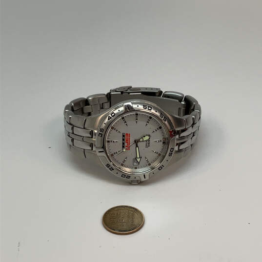Designer Fossil PR5196 Silver-Tone Stainless Steel Quartz Analog Wristwatch image number 2