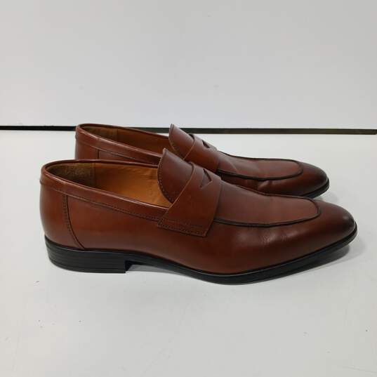 Men's Ted Baker London Tan Leather Benjy Loafers Size 10.5 image number 4