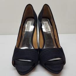 Badgley Mischka Women's Black Open Toed Stiletto Heel Pumps Size 8 alternative image