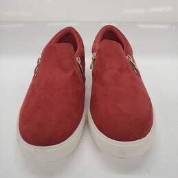 Just Fab Courtlyn Women's Suede Red  Sneakers  Size 9.5 alternative image
